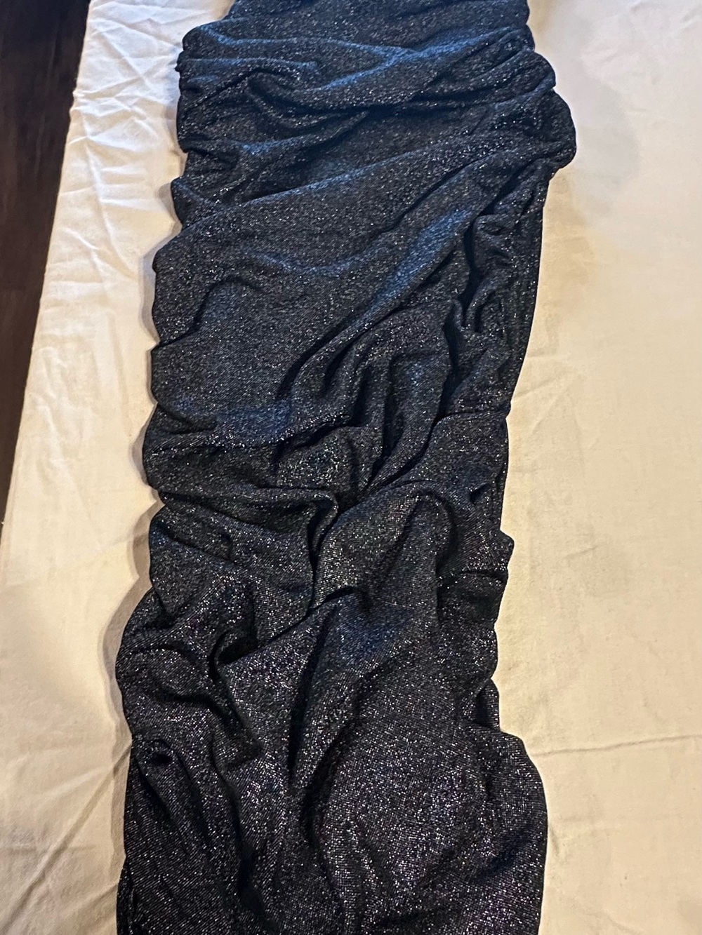 Michael Kors Black and Silver Sparkle Trim Dress